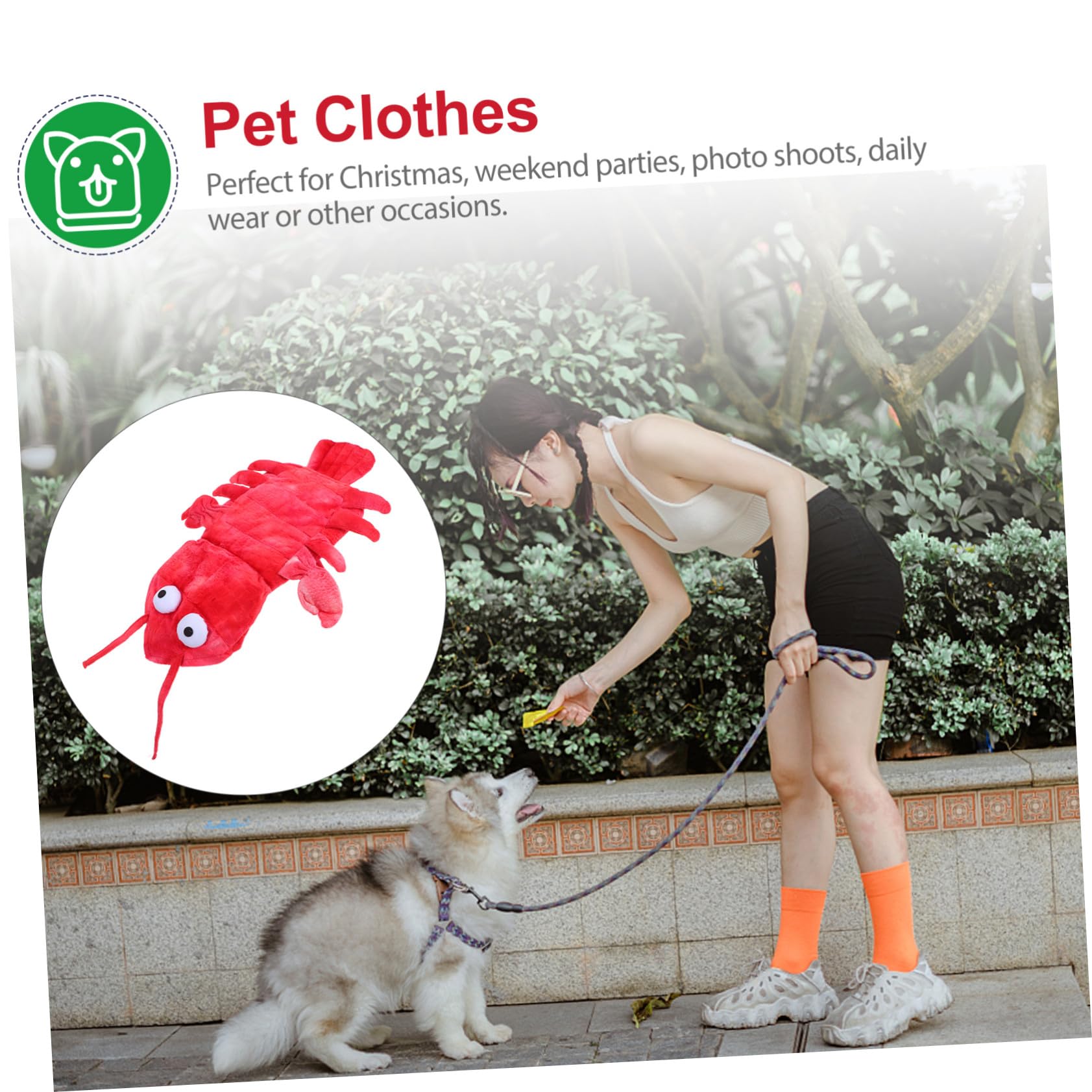 KOMBIUDA Costume Halloween Cane Rosso Forma di Aragosta in Xs Abbigliamento per Cani Piccoli Vestito Divertente e Caldo per Feste Autunnali e Invernali