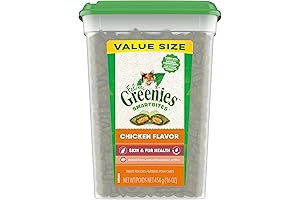 FELINE GREENIES SMARTBITES: Wholesome Skin and Fur Cat Treats