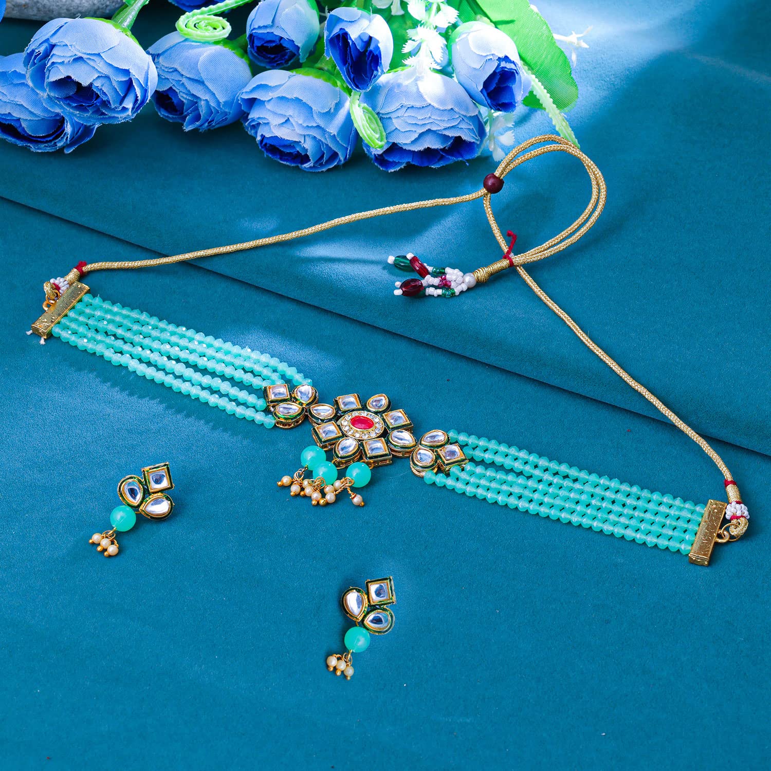 Choker Necklace Set for Women with Plated Design