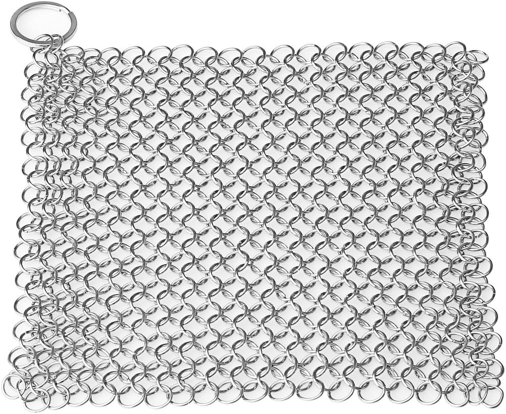 Hugesavings Cast Iron Cleaner, 7×6.2 inch Stainless Steel