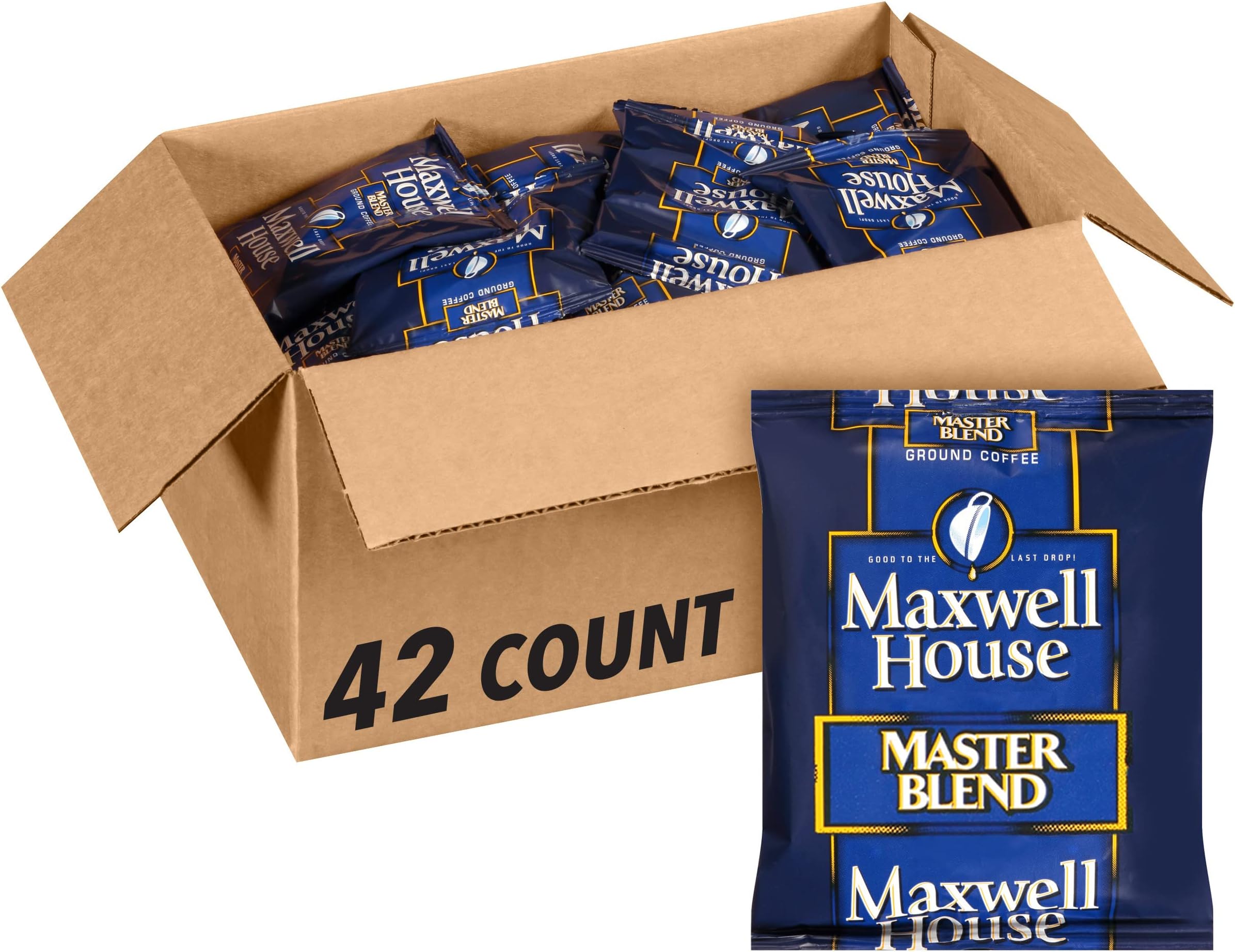 Master Blend Medium Roast Ground Coffee (1.25 oz Bags, Pack of 42)
