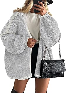 PRETTYGARDEN Womens Open Front Oversized Cardigan Sweaters
