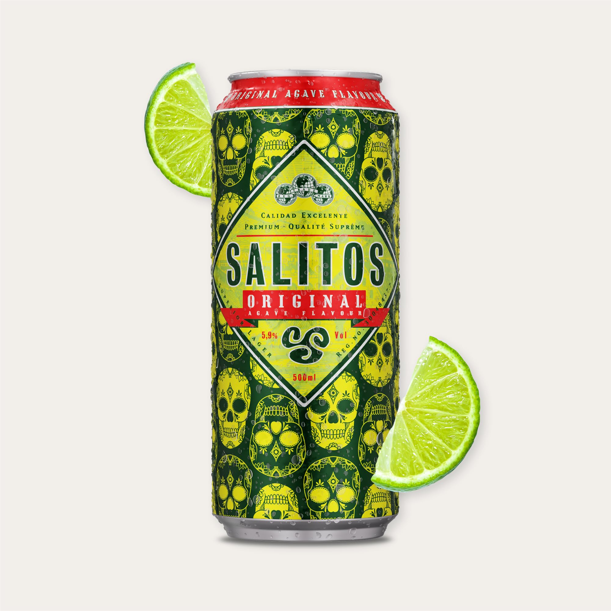 SALITOS Original Tequila Biermix 24 x 0,5l Dosen Einweg Biermischgetränk mit Tequila-Geschmack 5,9% Vol.