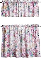 Vista 57 de Maison d' Hermine Juego de cortinas de cocina para ventanas 100% algodón Juego de cenefas de cocina para el hogar [2 niveles (71 cm x 91 cm) y 1