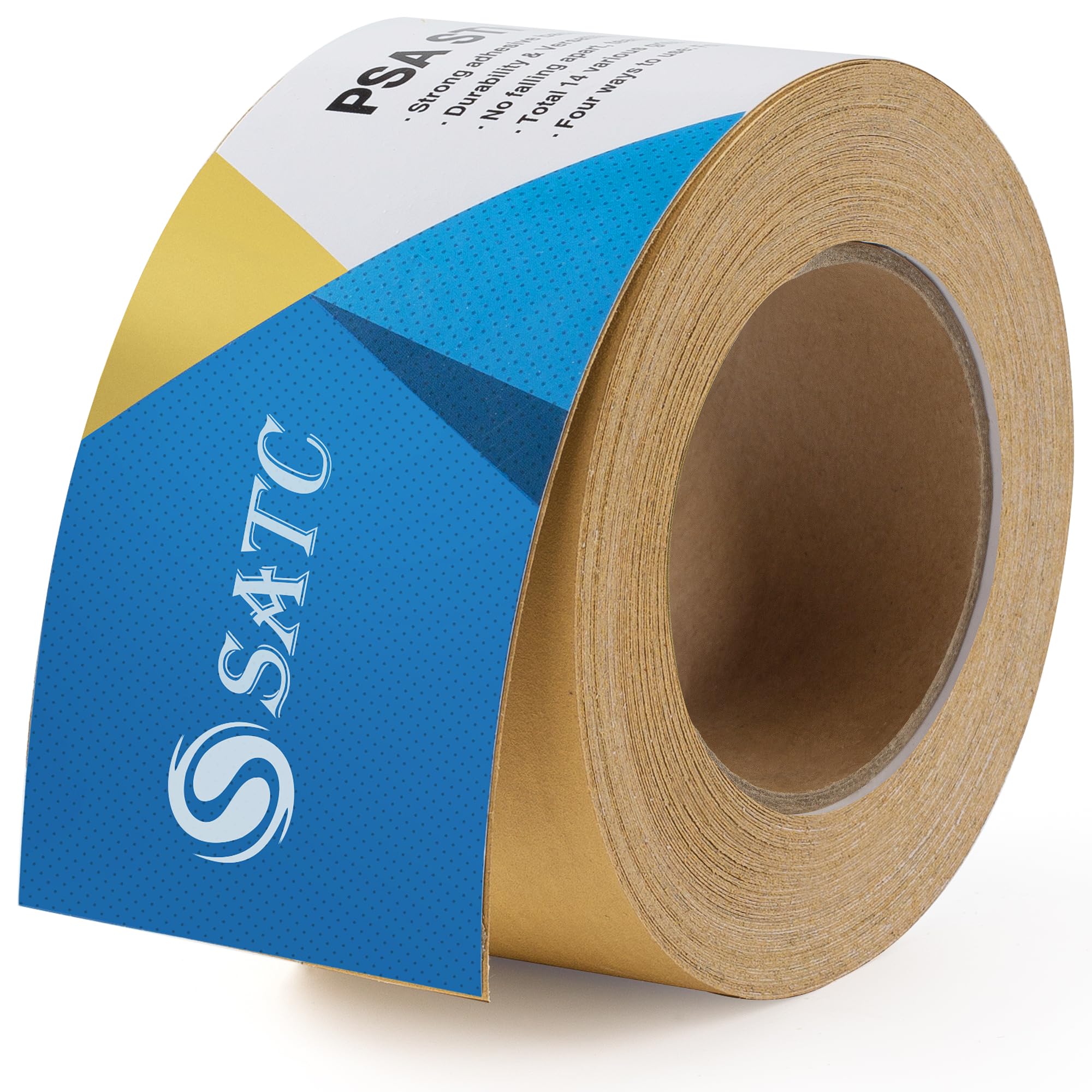 S SATC 400 Grit Sandpaper Roll Self Adhesive Backed Sandpaper 1 Roll Long PSA Sander Paper Roll Aluminum Oxide Gold Sandpaper for Automotive and