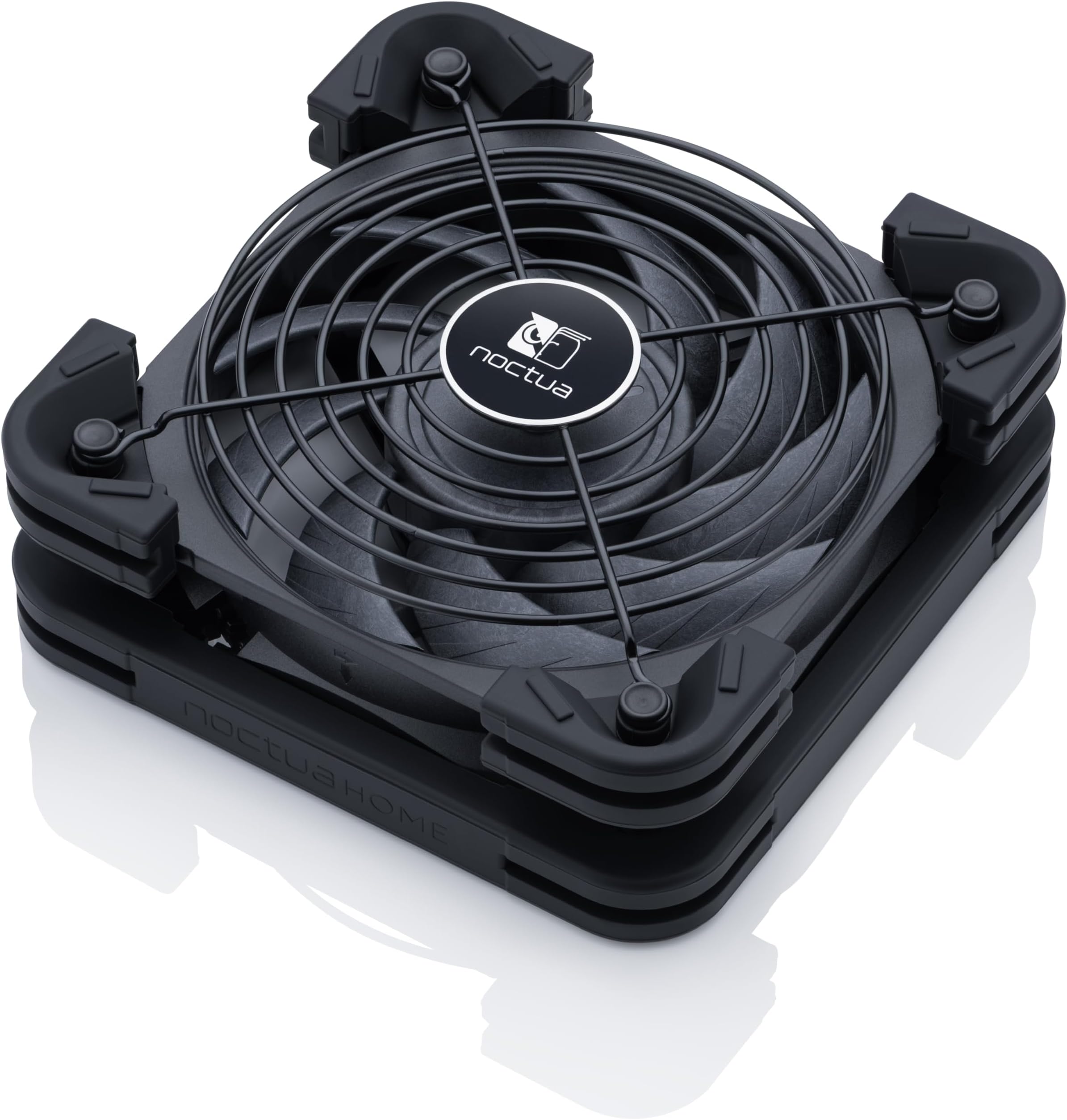 NV-FS2, Multi-Purpose Fan Set for Device Cooling with Award-Winning NF-A12x25 120mm Fan, Anti-Vibration Gasket and Pads, Fan Grill and NA-FC1 Speed Controller (Black)