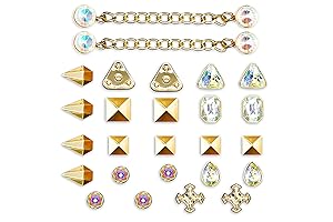 Bling Jewelry 24Pcs Gold Crocs Charms Jibbitz Shoe Decoration