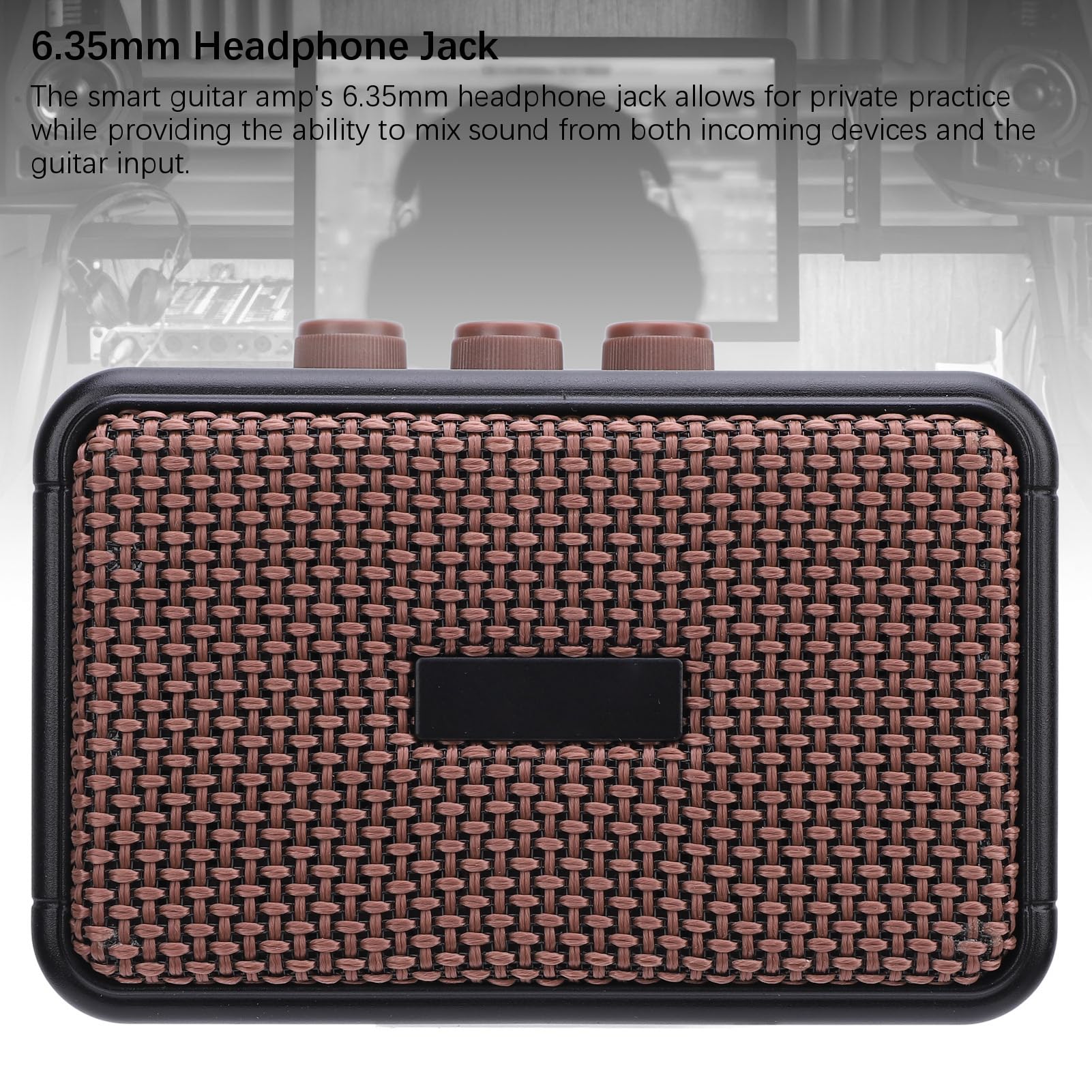 Amplificatore per chitarra elettrica, amplificatore combo portatile Bluetooth con interfaccia da 6,35 mm, doppi altoparlanti integrati per sessioni di pratica, jam session, prove,