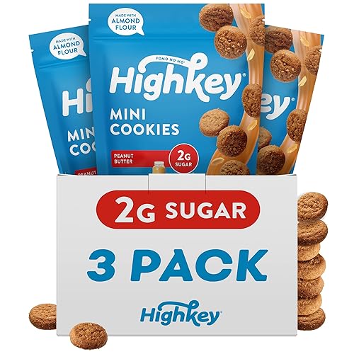 HighKey Galletas de chocolate snacks Keto con pocas calorías snack paleo diabético y ketogénico sin gluten postres bajos en azúcar y golosinas sin
