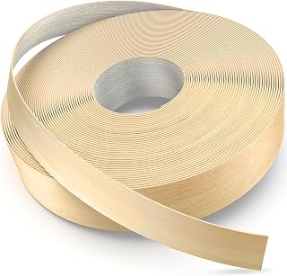 YANYE Birch Edge Banding, 3/4 inch x 50ft roll of Veneer Real Wood Edge Banding Pre-glued Flexible, Tape Banding