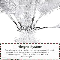 Vista 138 de Yaheetech 7.5ft Pre-lit Spruce Artificial Christmas Tree Snow Flocked Hinges Tree with 550 Multicolor LED Lights & 1284 Branch Tips & Metal Stand