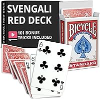 Vista 24 de Ted's Sterling Magic Precision Red Rider Back Bicycle Mazo Svengali con Instrucciones para 100+ Trucos (2 de Tréboles)