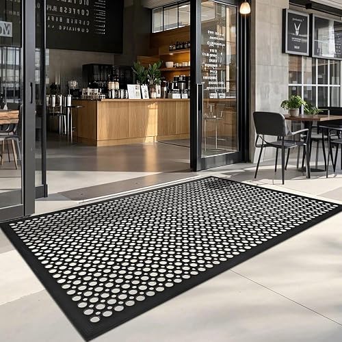 Crablux Anti Fatigue Rubber Floor Door Mat 36' x 60'