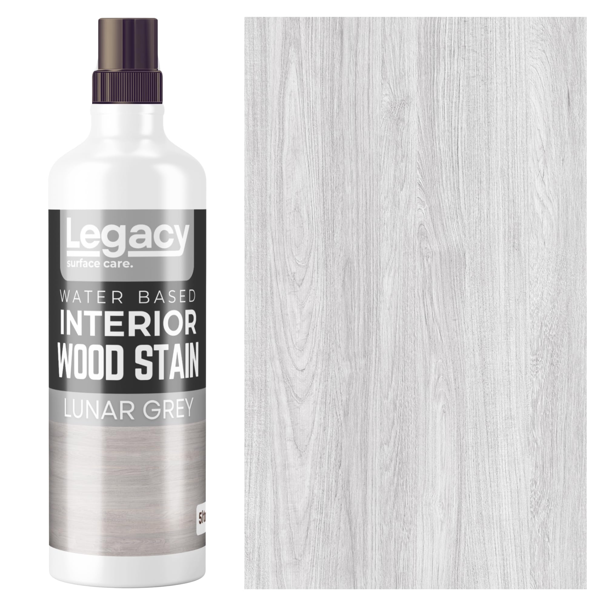 Mifica Lunar Grey Legacy Surface Care Water Based Wood Stain (Gold Oak) – Fast Drying, Non-Toxic, Easy To Apply Wood Paint & Varnish For Indoor & Outdoor Furniture, Floors & Decking (, 1Ltr)