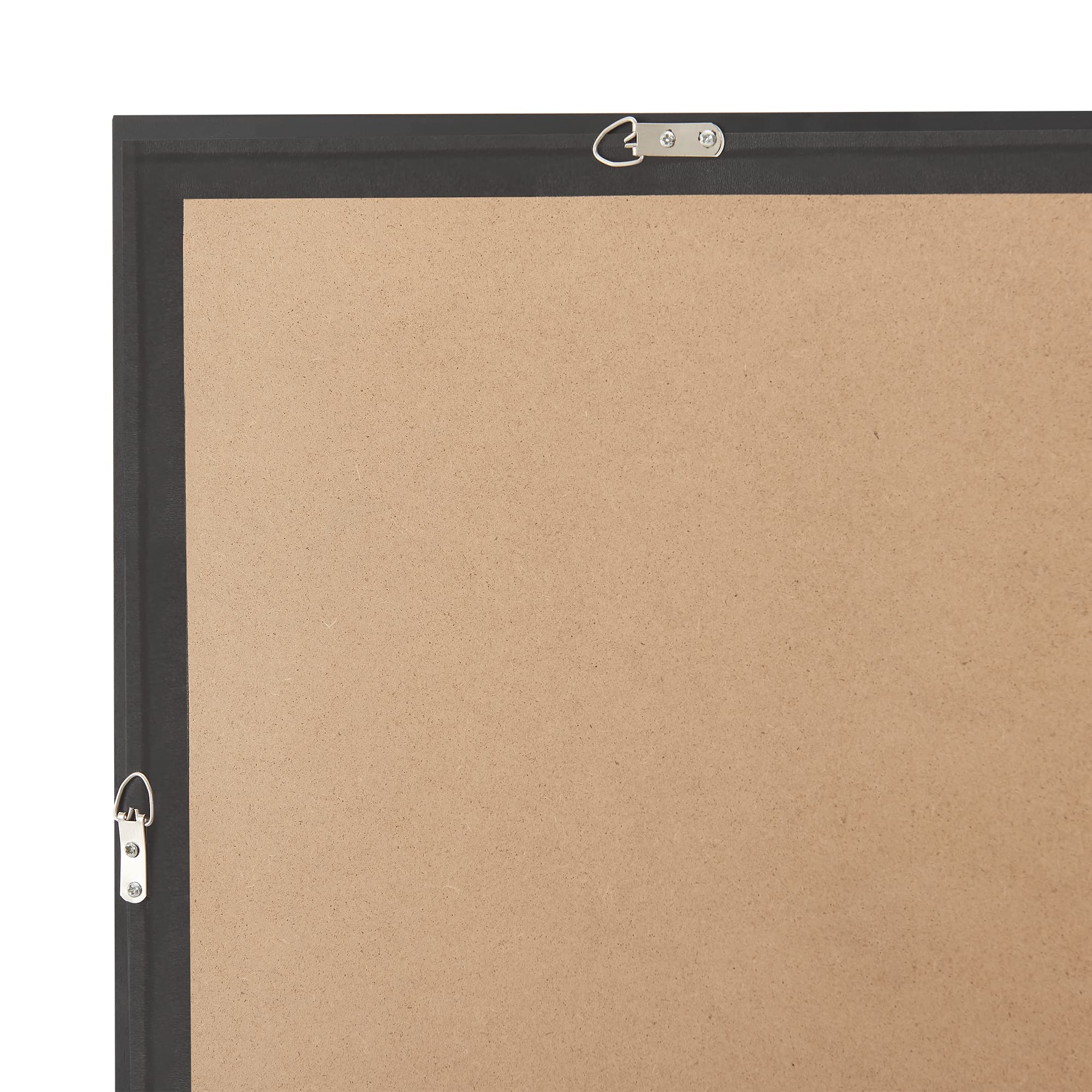 [en.casa] Espejo Cuadriculado de Pared Rectangular con 12 Piezas Cuadradas con Ganchos de Fijación MDF 90 x 60 cm - Negro Mate