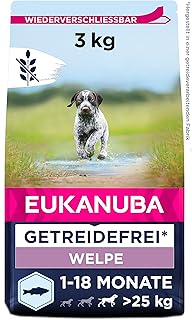 Eukanuba Welpenfutter getreidefrei mit Fisch für große Rassen - Trockenfutter ohne Getreide für Junior Hunde, 3 kg product image
