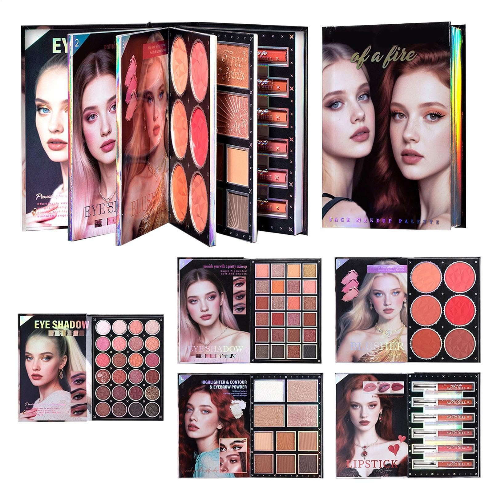 Palette Per Il Viso 48 Colori Ombretti Opachi | Glitter Illuminante Set Palette Trucco Per Donne Ragazze Uso Quotidiano Feste Vacanze Compleanni Appuntamenti Lavoro