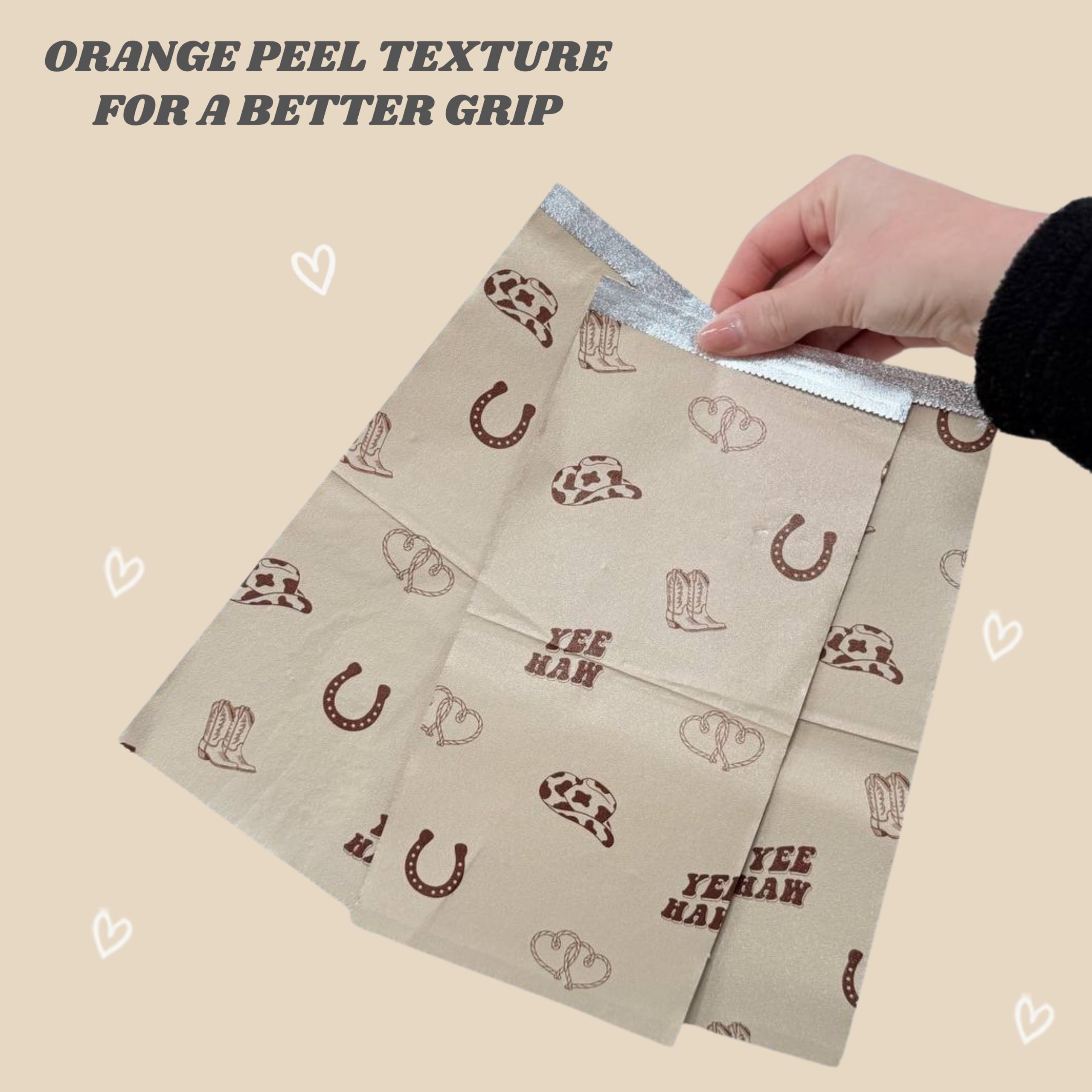 Blush Essential Yee Haw Pop Up Folie do włosów, 12,7 x 27,3 cm, wstępnie wycięte, wytłaczane folie aluminiowe do podkreślenia, 500 arkuszy, profesjonalne folie do salonu, bez rozdarcia, bez poślizgu