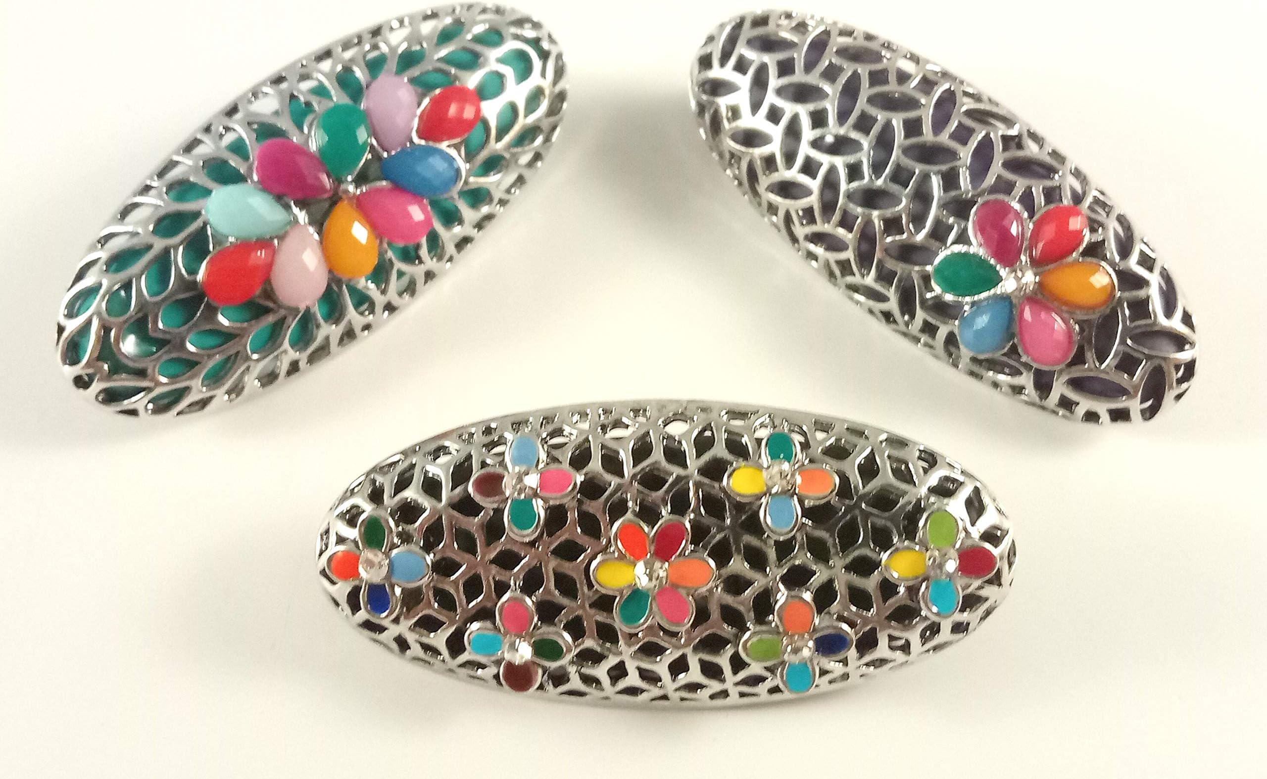Sarvam Decorative Safety Pins Saree Pins Brooch Hijab Pin Set of 3