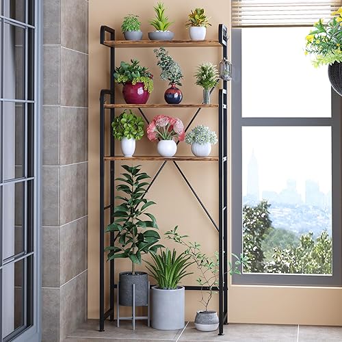 Miniatura 8 de Huhote Estante de almacenamiento sobre el inodoro con estantes de baño de 3 niveles, estante de inodoro que ahorra espacio, organizador de