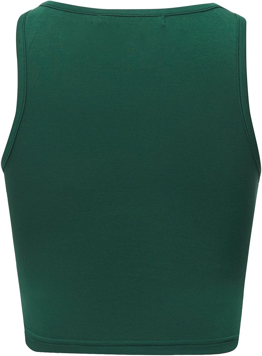 OThread & Co. Women's Basic Crop Tops Stretchy Casual Crew Neck Sleeveless Crop Tank Top - Image 4