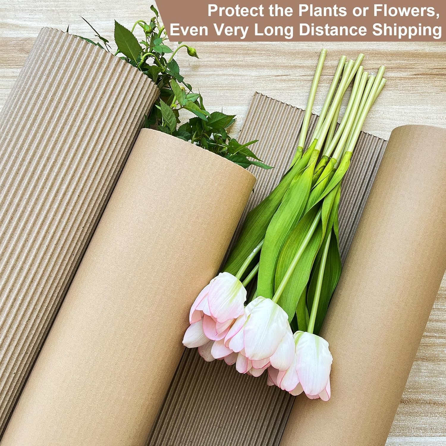 Mr Packers Eco Kraft 22 Inch x 10 Meter Brown Corrugated Kraft Paper Roll N Flute Single face || Prefect for Shipping, Packaging, Craft, Art, Wrapping 3