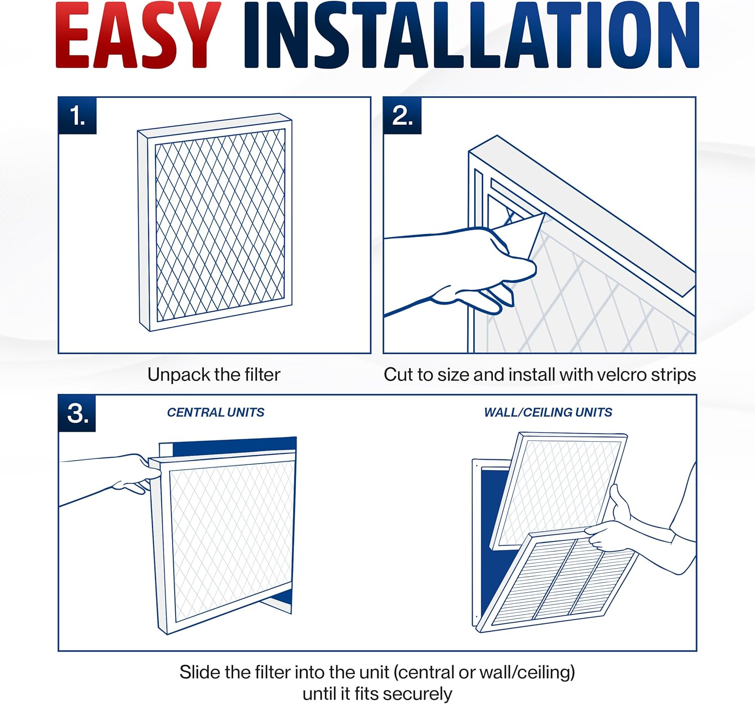 Cut-To-Fit Air Vent Electrostatic Filtration Kit Compatible for Any Size HVAC Filters by LifeSupplyUSA