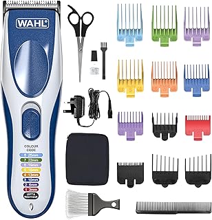 Wahl Colour Pro Cordless Clipper, Haircutting Kit, Long Life Cordless Power, Perfect for Family Use, Colour Coded Cutting Lengths Make Hair Cuts Easy, High Performance Motor & Blade
