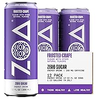 Vista 15 de ZOA Zero Sugar Energy Drinks, Tropical Punch - Sin azúcar con electrolitos, vitamina C saludable, aminoácidos, vitaminas B esenciales y cafeína