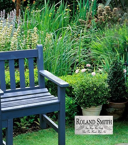 Miniatura 4 de Memorial personalizado en memoria amorosa de jardín de piedra de regalo, letrero de recuerdo personalizado para un amado, placa de recuerdo al aire