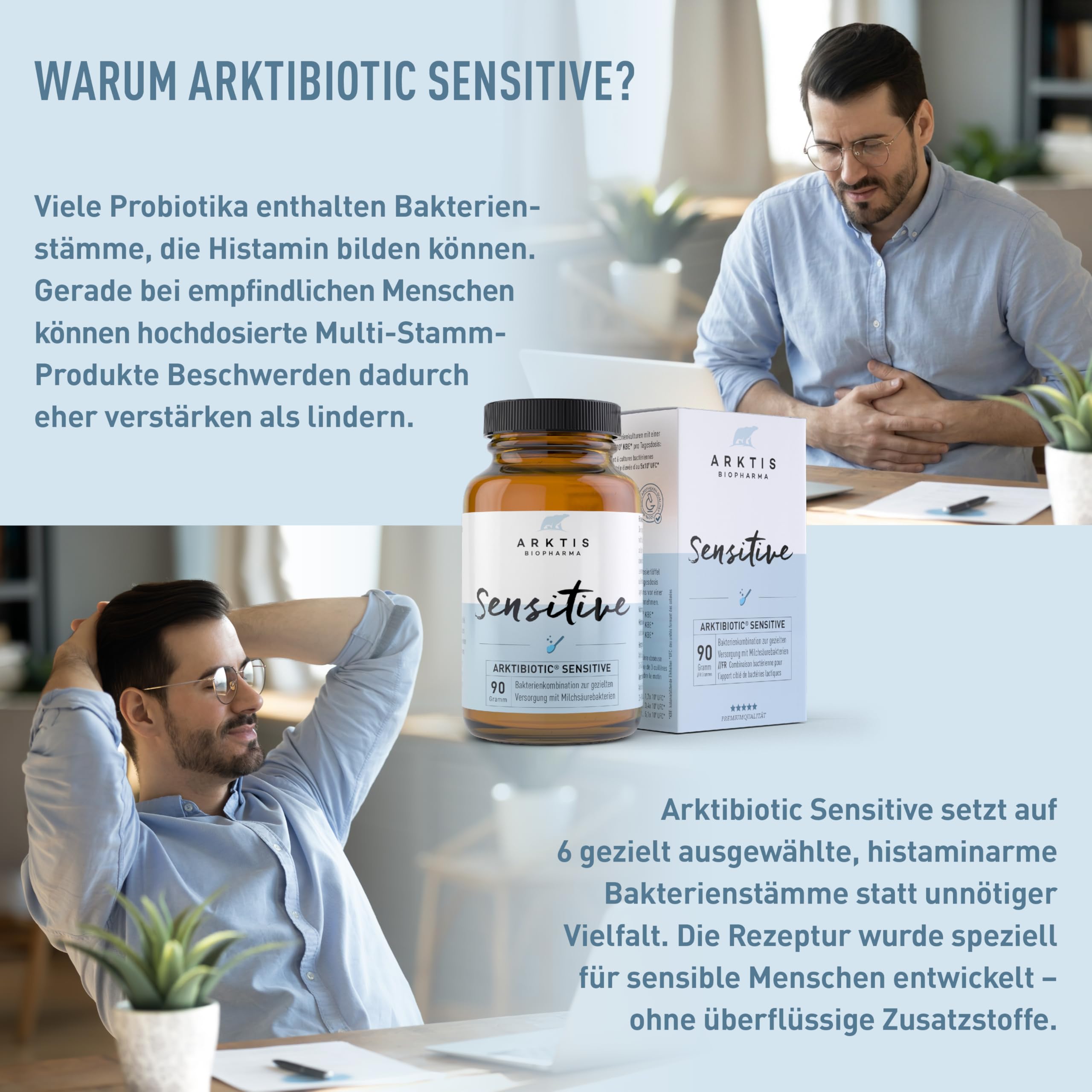 Arktibiotic Sensitive Probiotika bei Histaminintoleranz 90g