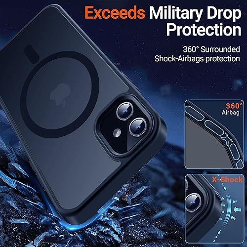 Miniatura 143 de Funda para iPhone 12, a prueba de golpes, para iPhone 12 Pro, protección contra caídas de grado militar, parte trasera dura, delgada, translúcida