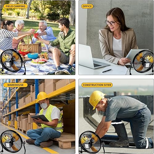 Miniatura 6 de El ventilador al aire libre puede funcionar de 5 a 24 horas, ventilador alimentado por energía solar para cobertizo, hogar, hogar, campamento, con