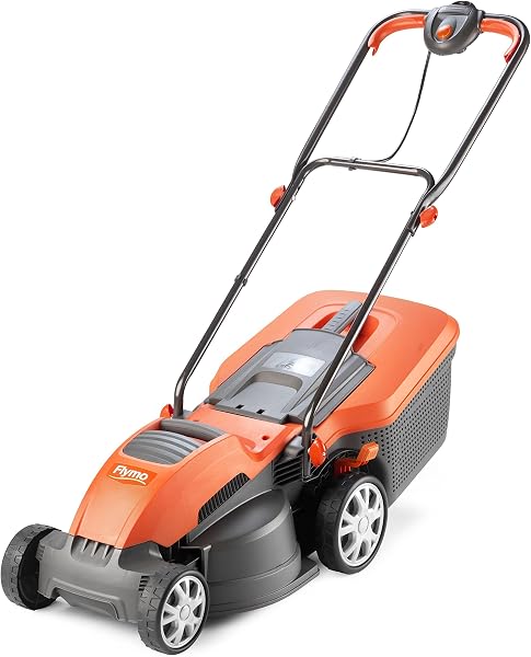 Flymo Speedi-Mo 360C Electric Wheeled Lawn Mower, 1500 W, Cutting Width 36 cm, Orange/black - 1
