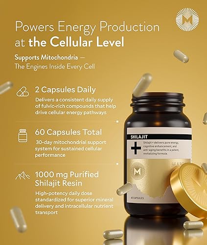 Miniatura 4 de Manna Vitality Shilajit+ - Suplemento de resina con ácidos fúlvicos y húmicos, energía, rendimiento, desintoxicación, vitalidad, claridad mental