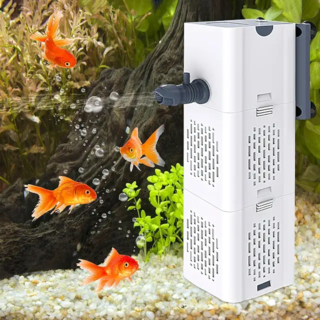 HENGBIRD Silent 4-in-1 Aquarium Filter Pump for 20L-60L Tanks - akvarium filter