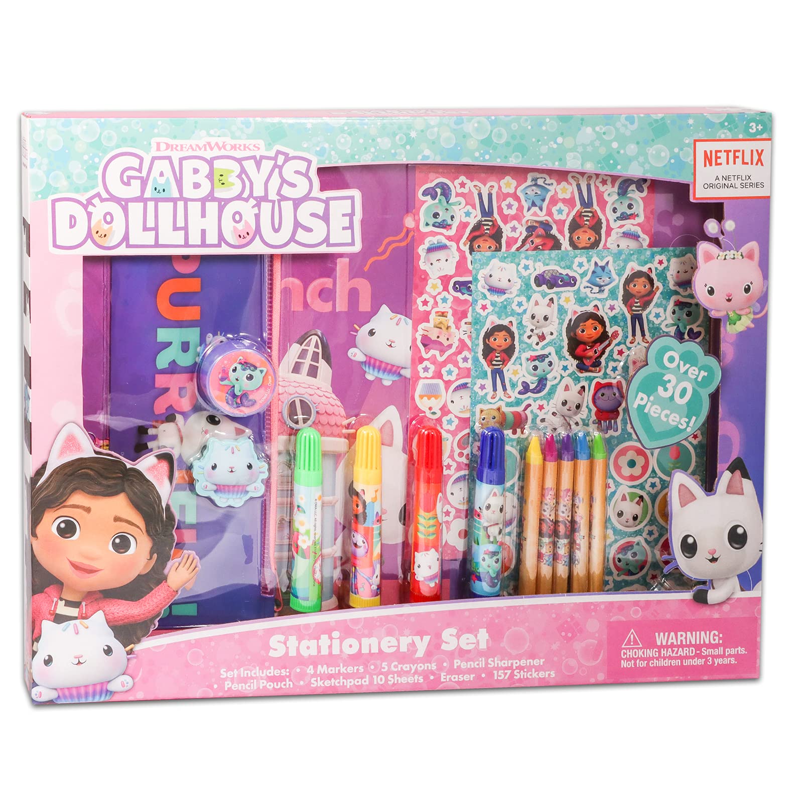 Gabby's Dollhouse Stationary Set for Kids 3 Pc Bundle with Gabby's