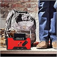 Vista 6 de YIRENZUI Crank Radio Solar Power Emergency Hand Crank Radio with Flashlight 1000mAh Cell Phone Charger Portable AMFM NOAA Weather Radio Household