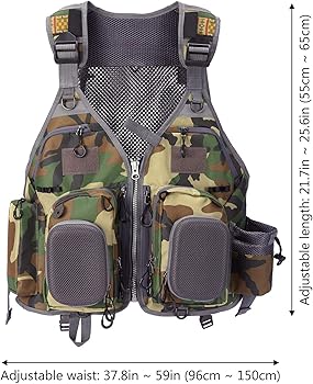 GILET DE PÊCHE À LA MOUCHE BASSDASH - ULTRA LÉGER - GRIS
