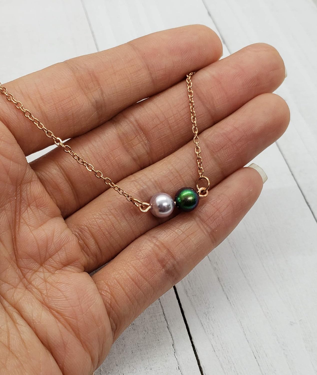 Best Friend Necklace, Personalized BFF Necklace with Pearl, Pearl Necklace for Friend, Gift for Friend, Friendship Necklace