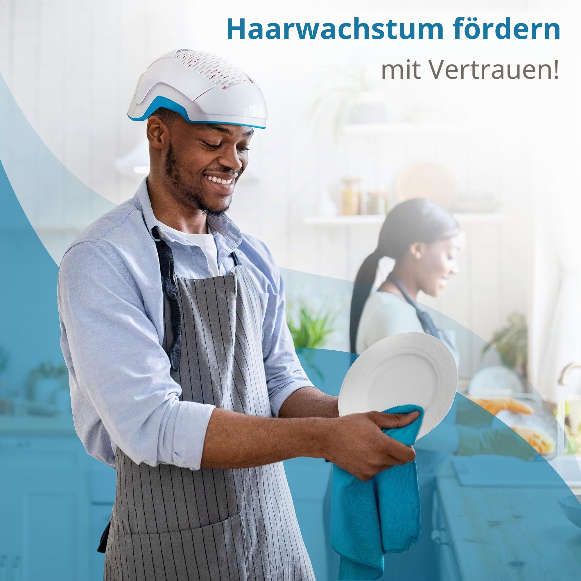 Theradome Pro LH80 Laserhelm für Haarausfall-Behandlungen bei Damen und Herren, Weiß (LH80 PRO)