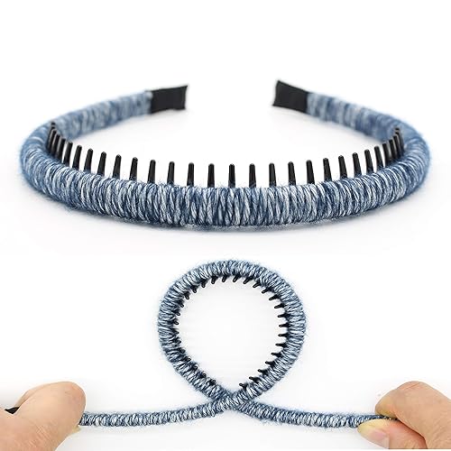 Vista 145 de Diademas negras de moda para mujer, accesorios para el cabello, bandas para la cabeza para el cabello corto, bandas antideslizantes para el cabello