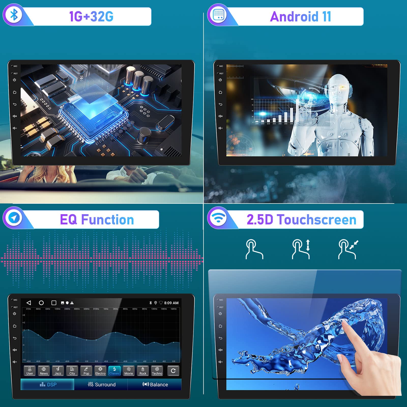 Android Car Stereo for Subaru Forester Impreza WRX 2008 2009 2010 2011 2012 9 Inch Touchscreen Car Radio with Bluetooth GPS Navigation Mirror Link WiFi HiFi FM RDS with Backup Camera 1G+32G …