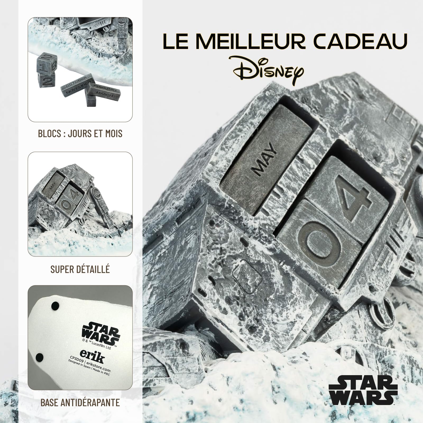 Grupo Erik - Calendrier Perpétuel Star Wars AT-AT | Figurine Calendrier, Calendrier 3D, pour Enfant, Cadeaux Geek
