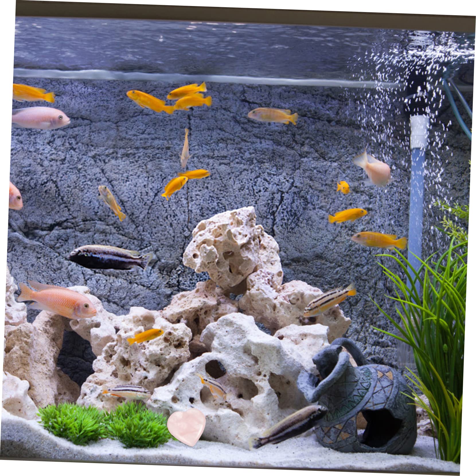 ULTECHNOVO 3 Ensembles Amour Ornements en Cristal Décorations D'aquarium pour en Forme De Cœur Réservoir Gravier D'aquarium Coeur Clair 30 Pièces * 3