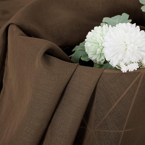 Miniatura 108 de Tollpiz Cortinas traslúcidas de lino con textura para sala de estar, cortinas traslúcidas filtrantes de luz con bolsillo para barra, cortinas