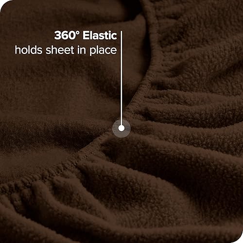 Miniatura 4 de Bare Home Juego de sábanas de forro polar súper suave, tamaño Queen, forro polar de felpa extra, sábanas de cama sin pelusas, calidez acogedora para