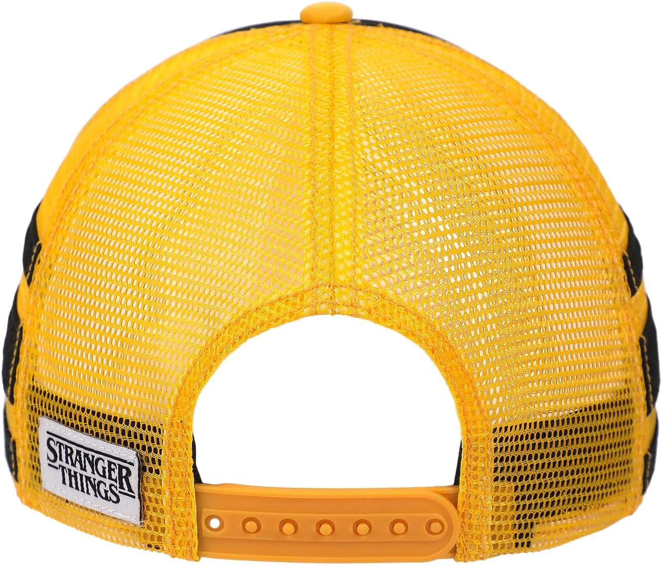 Stranger Things Dustin Henderson Black & Yellow Cosplay Trucker Hat - Image 4