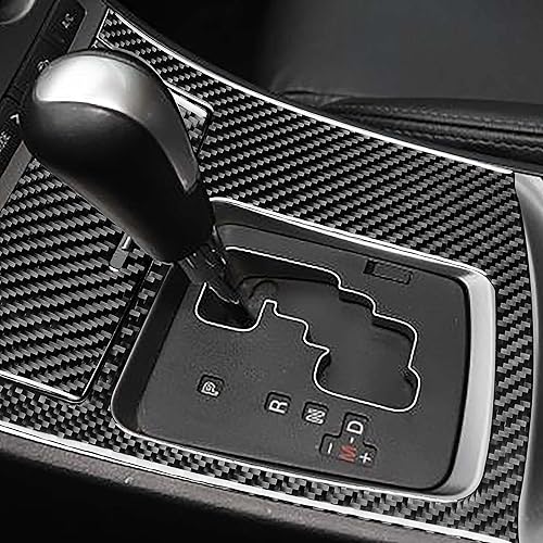 Miniatura 3 de PJFUS Accesorios para interiores de automóvil de fibra de carbono suave real, marco de cambio de marchas, cubierta de cenicero, compatible con Mazda