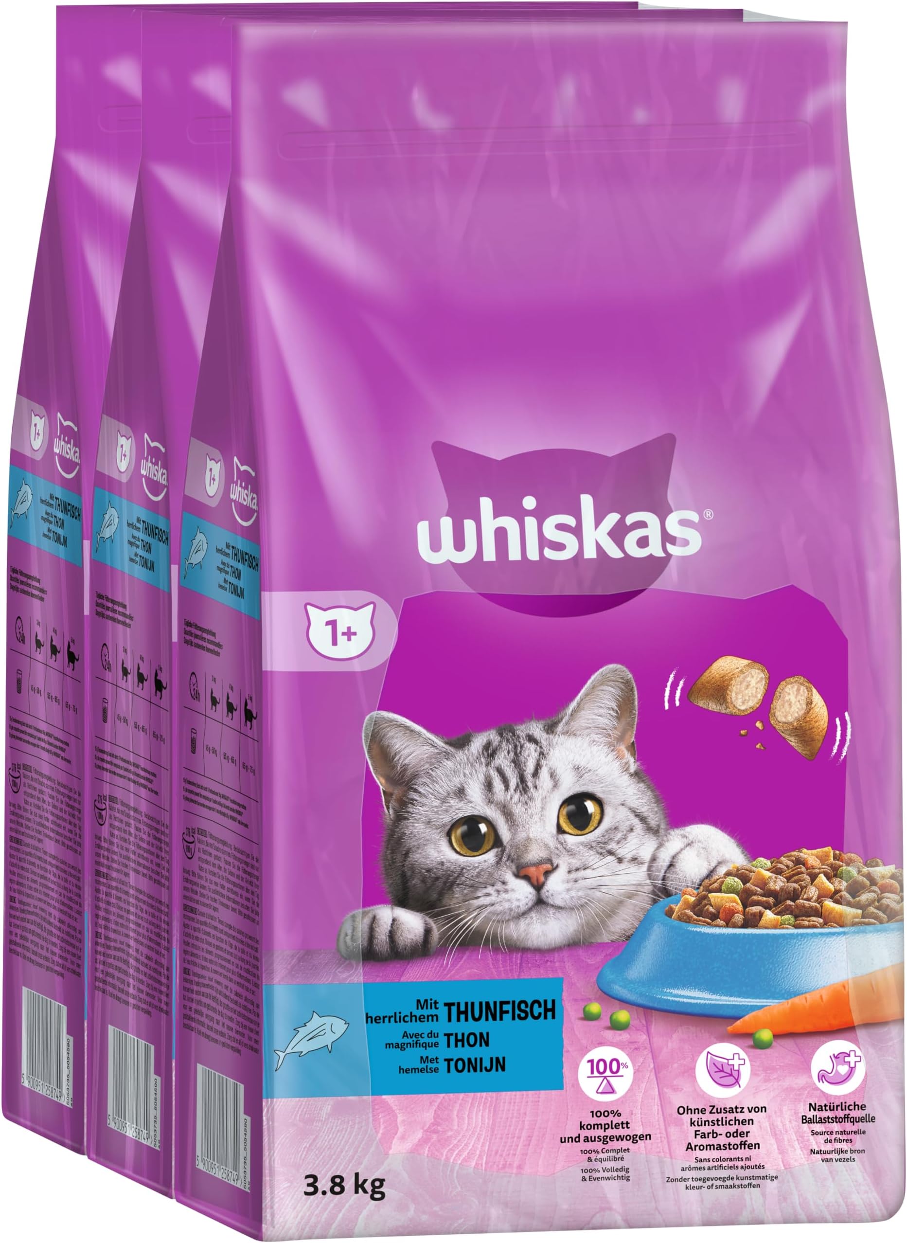 MARS Whiskas 1 Cat Complete Dry With Tuna 3 8kg 3 8kg EU UK mars-whiskas-1-cat-complete-dry-with-tuna-3-8kg-3-8kg-eu-uk